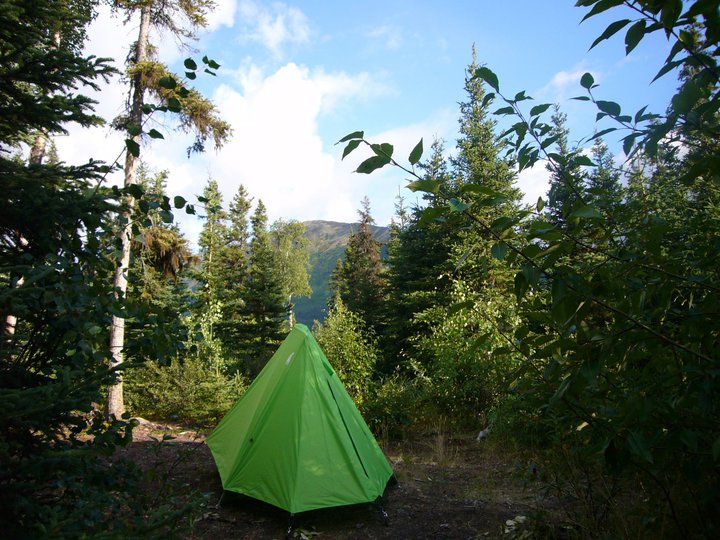 キャンプでの調理はテントから200メートル以上離れた場所で行い、食糧やその匂いがついたものはテント近くには持ち込まないのが基本。
